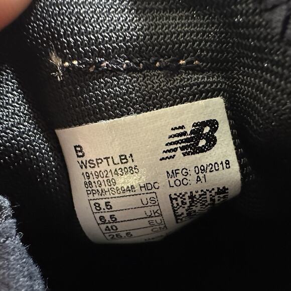 NEW BALANCE FRESH FOAM SPORT V1 BLACK ATHLETIC SHOE WOMEN 8.5 - Picture 7 of 7